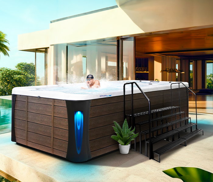 Calspas hot tub being used in a family setting - 